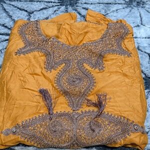 Gold Embroidered women kaftan